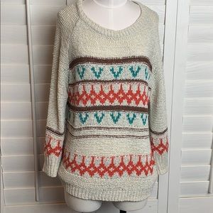 Willow and clay southwestern style sweater large
